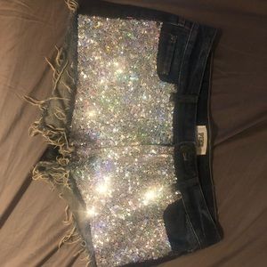 Victoria’s Secret PINK Sequin Denim Shorts